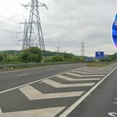The stolen car was brought to a stop at Junction 32 near Castleford.