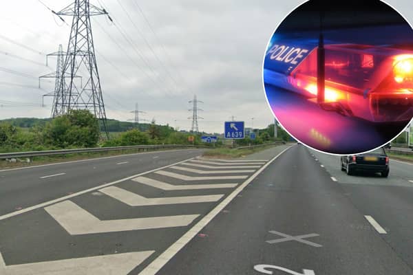 The stolen car was brought to a stop at Junction 32 near Castleford.
