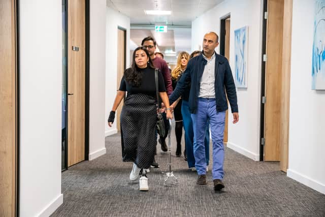Cecilia Deita (L) lost her legs and hands to sepsis.