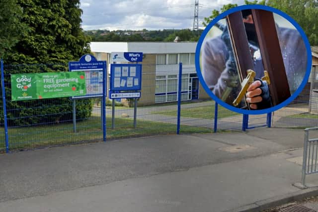 Wilson broke into Horsforth Newlaithes Primary School and stole coins from a fundraiser.