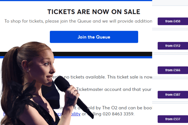 Fans looking to pick up tickets to see Ariana Grande during her UK tour in 2026 will now have to contend with elevated prices on the reseller market - only moments after Ticketmaster confirmed no more tickets were available.