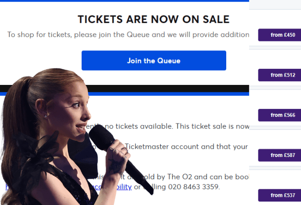 Fans looking to pick up tickets to see Ariana Grande during her UK tour in 2026 will now have to contend with elevated prices on the reseller market - only moments after Ticketmaster confirmed no more tickets were available. 