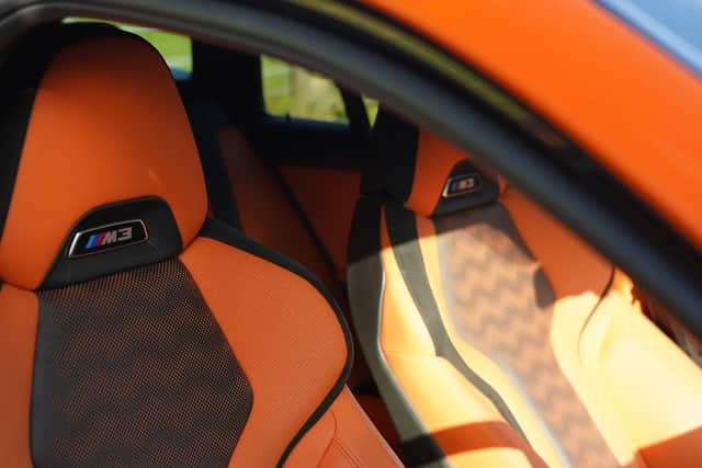 The matching orange interior will certainly be a talking point