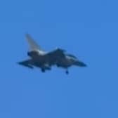 RAF Typhoon flies over Leeds City Centre on September 23.