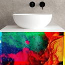 A vanity unit transformed into a canvas of colour – proof of just how far 34 St John’s interactive tool can go.