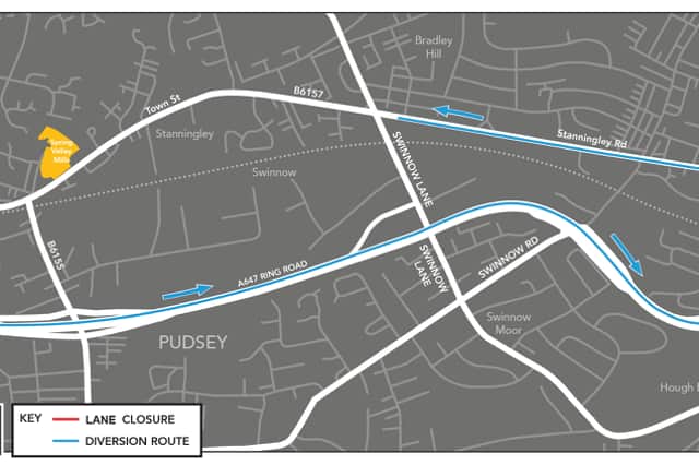 Dawsons Corner diversion map
