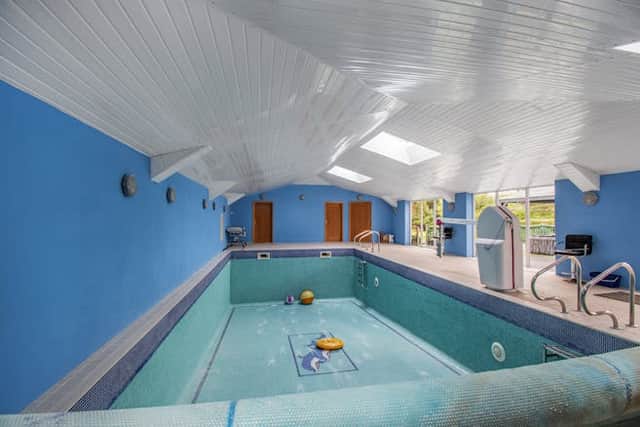 The indoor pool is an unusual feature in this area