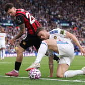 KEY MOMENT: The impressive Gabi Gudmundsson somehow keeps the ball alive before sending it back into the mixer which ultimately led to Sean Longstaff firing Leeds United ahead against Bournemouth.