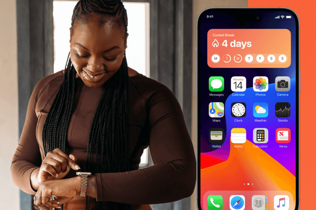 The app can link to your smartwatch to track your progress and tailor your next steps
