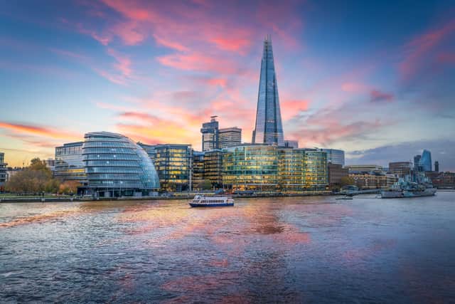 London topped the list for business growth in the UK