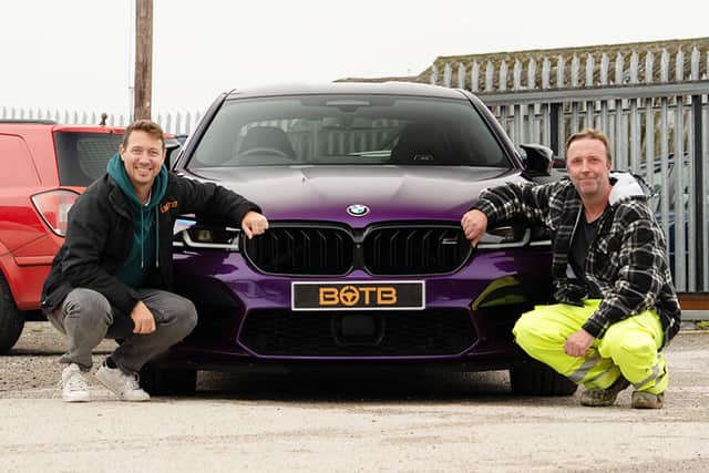 Christian Williams from BOTB surprised Robert with the BMW just before he started his shift