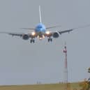 TUI plane aborts landing at Leeds Bradford Airport as it battles Storm Amy’s strong winds.