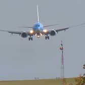 TUI plane aborts landing at Leeds Bradford Airport as it battles Storm Amy’s strong winds.