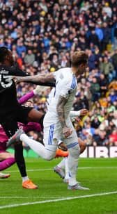 GOOD DAY: For Leeds United defender Joe Rodon, despite seeing his header smash back off the post, above, and the frustration of defeat to his former side Tottenham Hotspur.