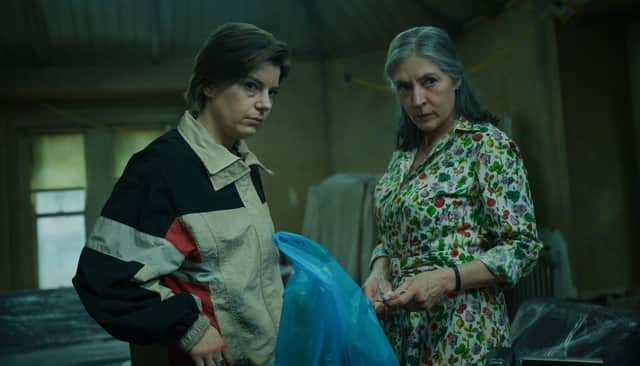 Aimee-Ffion Edwards and Saskia Reeves in Slow Horses season 5