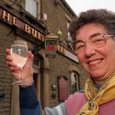 This is Molly Wilson pictured in April 1997 who had served behind the bar at The Bulls Head in Ravensthorpe for the last 40 years.