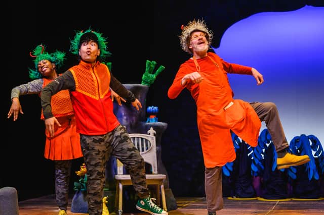 The theatre show features music, laughter, and interactivity