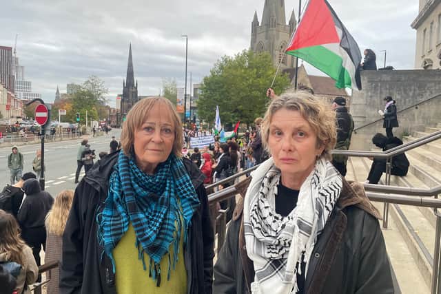 "Actually, it's very British to demonstrate. We've been demonstrating peacefully in this country for years."