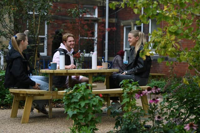 Opening of the RHS wellbeing garden at St James's Hospital.