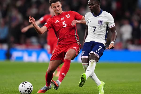 VOW: From Leeds United captain Ethan Ampadu, pictured tackling England star Bukayo Saka in Thursday night's 3-0 defeat for Wales at Wembley.