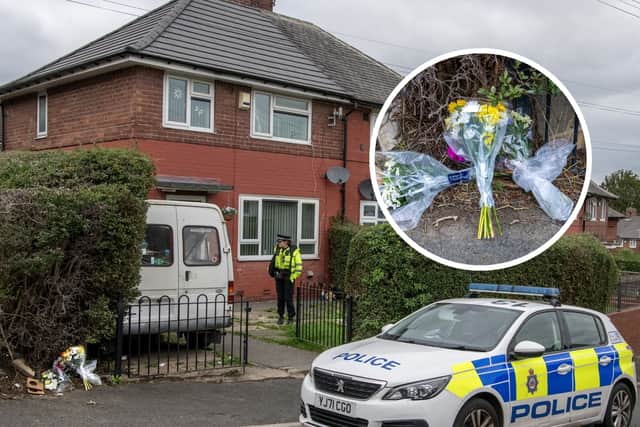 Flowers were left on St Wilfrid's Crescent in Harehills following Harry Abbott’s death.