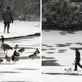Stock images of snow in the UK, 2013.
