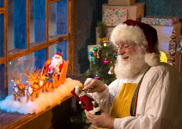 Santa Claus is setting up his enchanting workshop in the Blacksmith’s Workshop at Caphouse