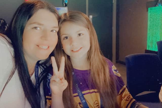 Katie alongside her mum Kelly