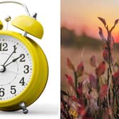 Stocks images to represent clocks going back in autumn.
