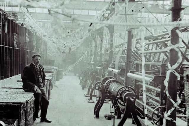 Sunny Bank Mills warping department circa 1905