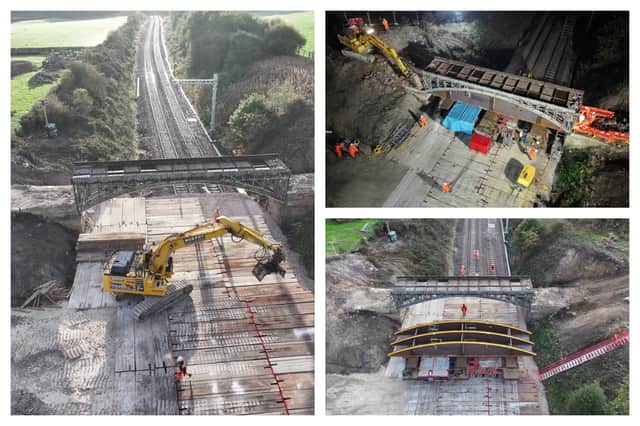 The cast iron arched girders, bridge deck, parapets, and original iron railings will be repaired and renovated off-site.