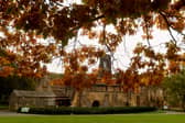 Autumn colours at Kirkstall Abbey, in Leeds.
