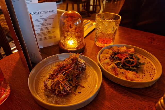Our pulled beef and bacon croquettes and halloumi and honey - not to mention the Negroni's - were a great way to start the evening.