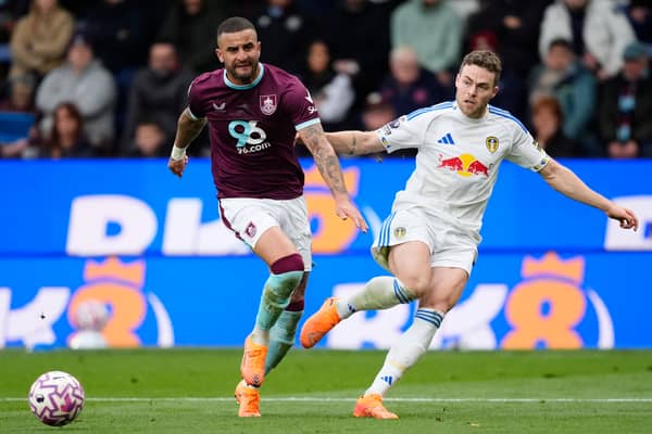 ADMISSION: On the importance of Leeds United's visit from Burnley star Kyle Walker, pictured in battle with stand-out Whites man Gabriel Gudmundsson.