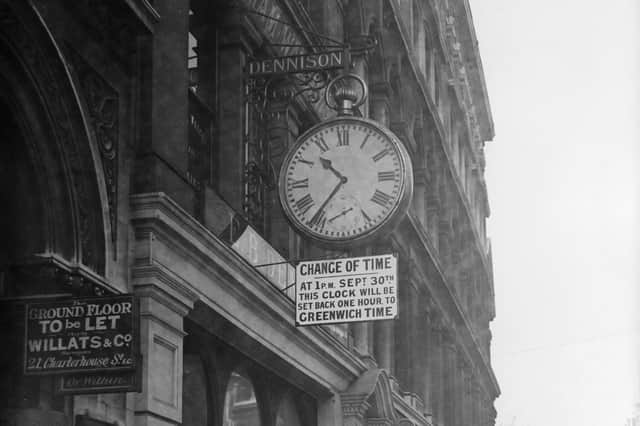 The clocks first went forward in Britain on Sunday, May 21, 1916, and they went back again on Sunday, October 1