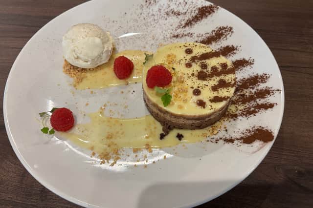 Our dessert had a delicious mix of white, milk, and dark chocolate