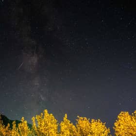 Meteors of the Orionid meteor shower, as seen from Lebanon in 2021