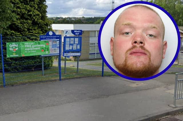 Wilson (inset) broke into the Horsforth school amid a crime spree.