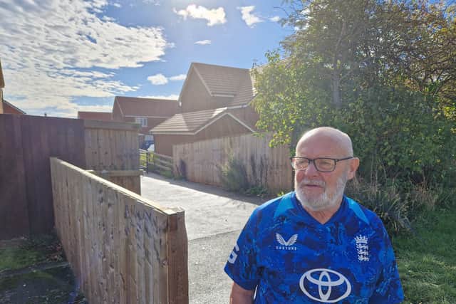 Colin Silver said he worries about potential accidents on his driveway.
