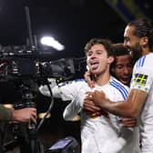 BIG RESPONSE: From Leeds United's Brenden Aaronson.