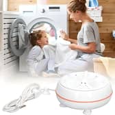 Powered by USB, the washing machine can clean anything from towels to teapots