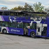 Firefighters were called to White Rose Shopping Centre shortly after reports of a double-decker bus on fire.