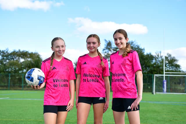 Leeds Schools Girls U14s will be flying the flag for the city while sporting a new kit with Welcome to Leeds proudly emblazoned on the front.