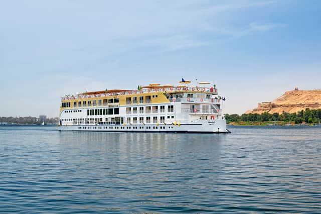 The AmaLilia river ship which cruises up and down the Nile