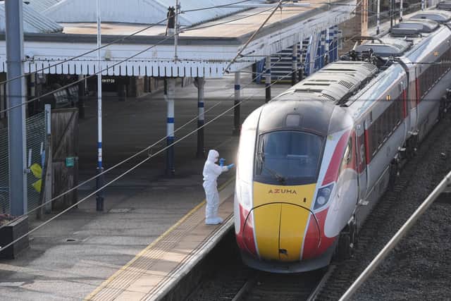Forensic investigations have been carried out on the train at Huntingdon train station throughout Sunday.