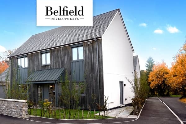 The four-bedroomed house has an open plan layout and an amazing master suite