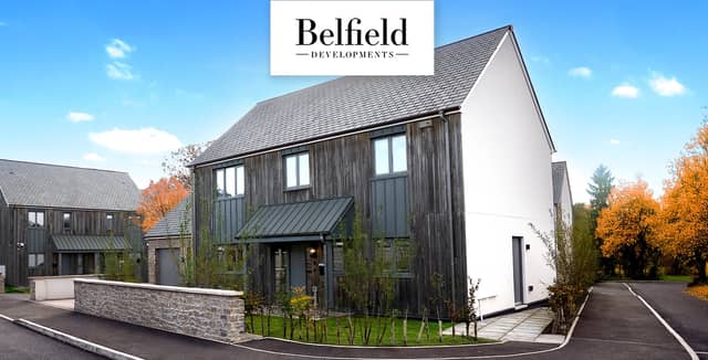 The four-bedroomed house has an open plan layout and an amazing master suite