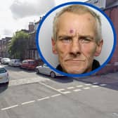 Turnbull (inset) was caught on Stratford Street, Beeston, dealing drugs to users. 