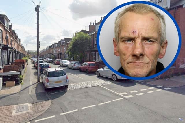 Turnbull (inset) was caught on Stratford Street, Beeston, dealing drugs to users.