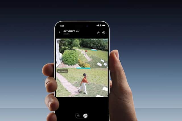 The app stitches the footage together into one feed, which is very useful for monitoring movements on your property